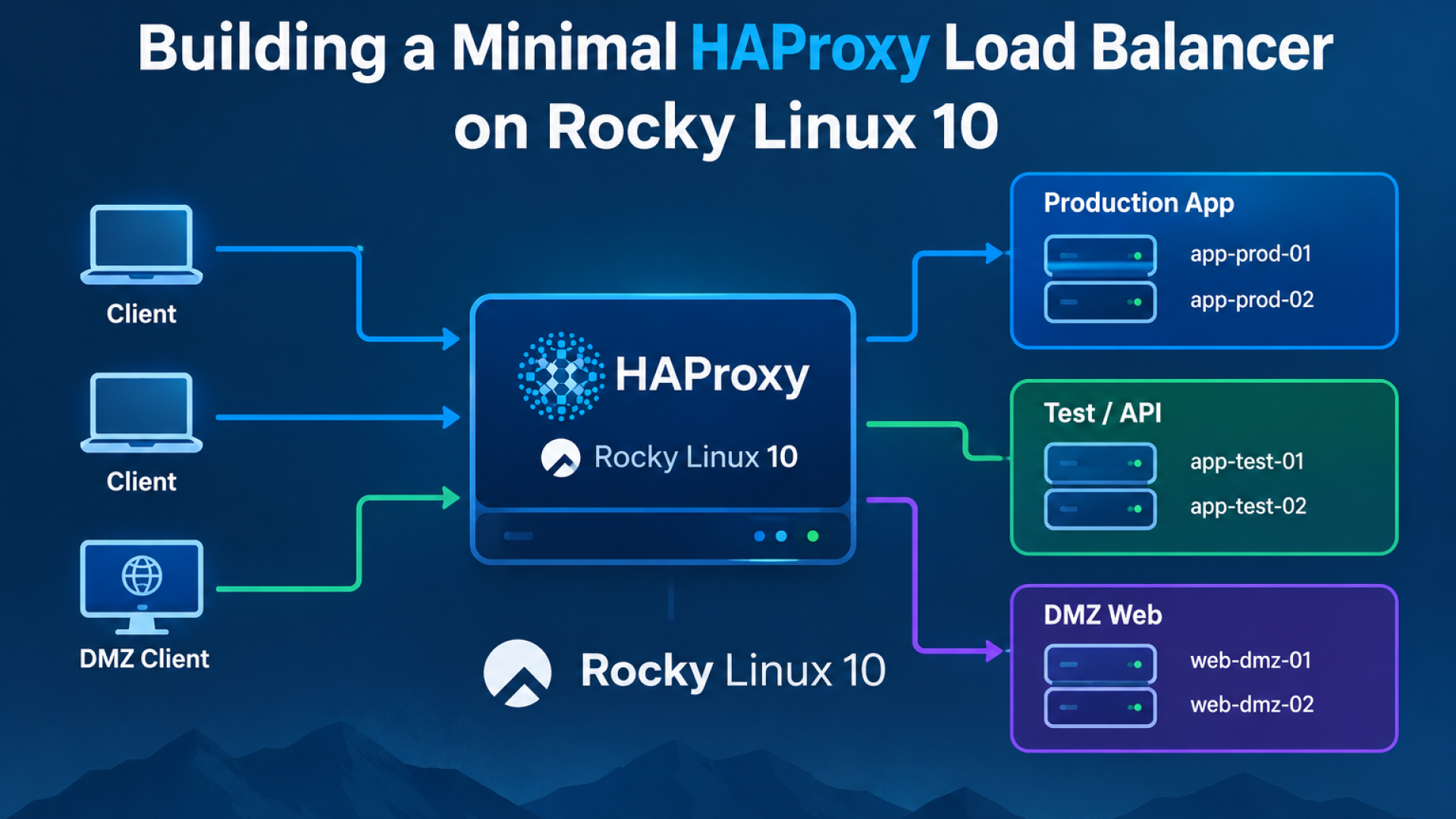Building a Minimal HAProxy Load Balancer on Rocky Linux 10